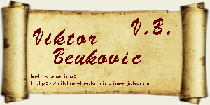 Viktor Beuković vizit kartica
